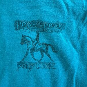 Vintage single stitch Peak to Peak Pony Club T-Shirt made in USA cotton